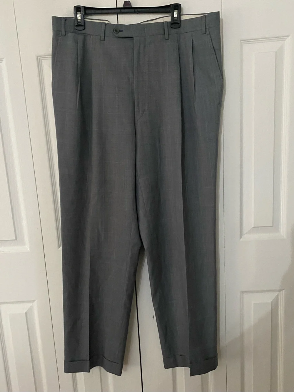 Canali Italy Gray Wool Pants Super 120s It 56 L US 40